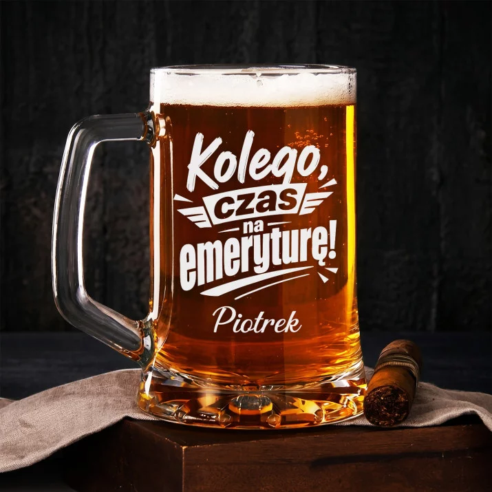 Kufel Personalizowany z Grawerem Na Emeryturę Dla Kolegi Prezent: Koleżeński Toast