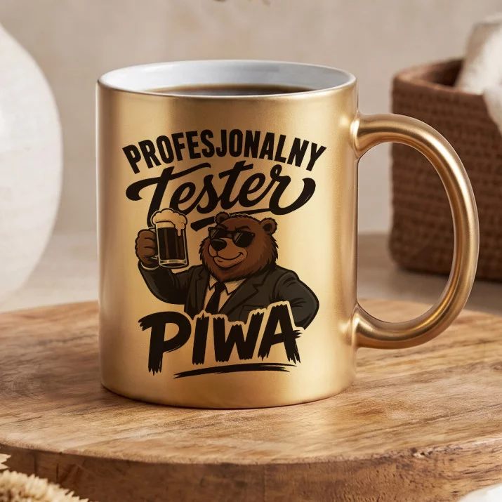 Złoty Kubek Dla Mężczyzny Prezent Dla Mężczyzny: Piwny Tester Złoty Kubek Dla Mężczyzny Prezent Dla Mężczyzny: Piwny Tester