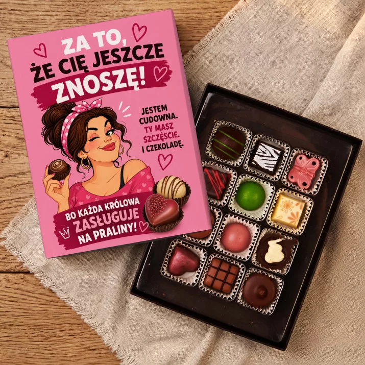 Czekoladki Na Rocznicę Ślubu Prezent Na Walentynki Dla Kobiety: Królowa Zasługuje Na Praliny Czekoladki Na Rocznicę Ślubu Prezent Na Walentynki Dla Kobiety: Królowa Zasługuje Na Praliny