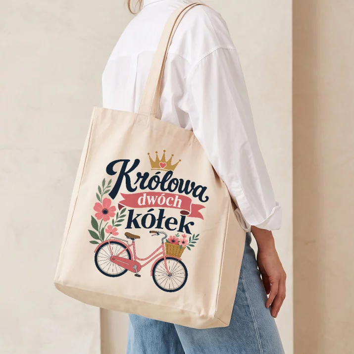 Torba Na Zakupy Dla Rowerzystki Prezent Dla Kobiety: Rowerowa Elegancja