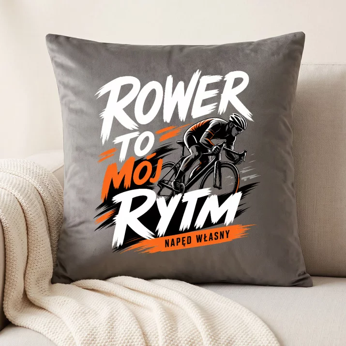 Poduszka Dekoracyjna Dla Rowerzysty Prezent Dla Mężczyzny: Rower To Mój Rytm Poduszka Dekoracyjna Dla Rowerzysty Prezent Dla Mężczyzny: Rower To Mój Rytm