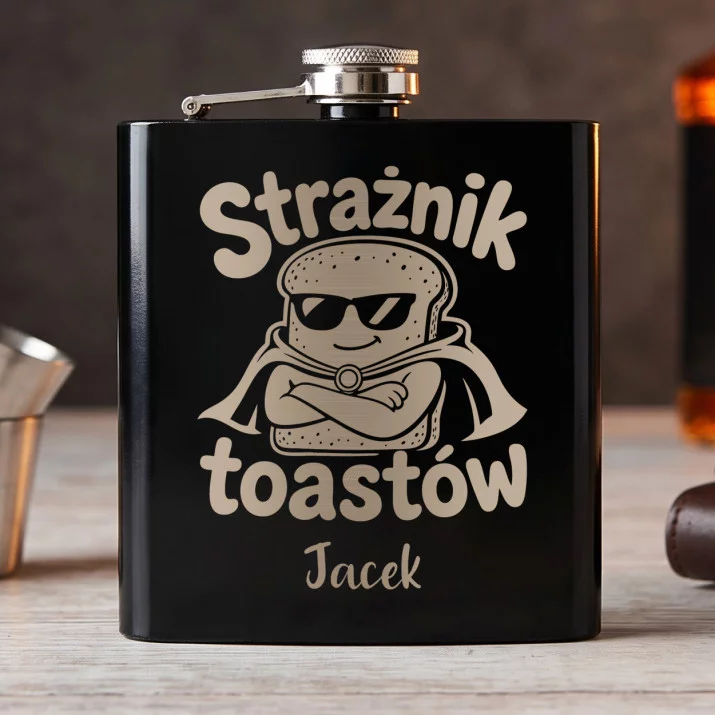 Piersiówka Z Grawerem Dla Świadka Prezent Dla Mężczyzny: Strażnik Toastów