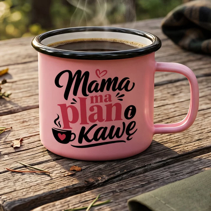 Kubek Emaliowany Dla Mamy Prezent Na Dzień Mamy Dla Kobiety: Mama Z Humorem Kubek Emaliowany Dla Mamy Prezent Na Dzień Mamy Dla Kobiety: Mama Z Humorem