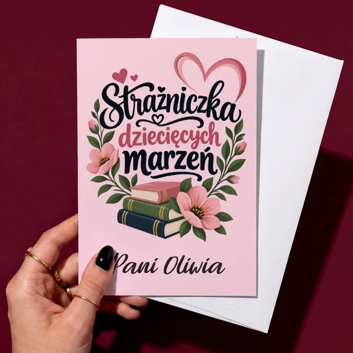 Kartka Personalizowana Dla Wychowawczyni Prezent Dla Kobiety: Strażniczka Dziecięcych