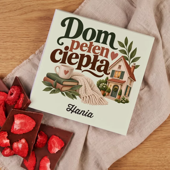 Czekolada z Truskawkami Na Nowy Dom Prezent Dla Kobiety: Dom Pełen Ciepła Czekolada z Truskawkami Na Nowy Dom Prezent Dla Kobiety: Dom Pełen Ciepła
