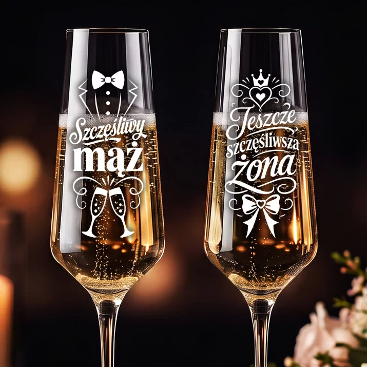 Dwa Kieliszki Do Szampana Na Ślub Prezent Dla Pary Młodej Pary: Razem Na Zawsze Dwa Kieliszki Do Szampana Na Ślub Prezent Dla Pary Młodej Pary: Razem Na Zawsze