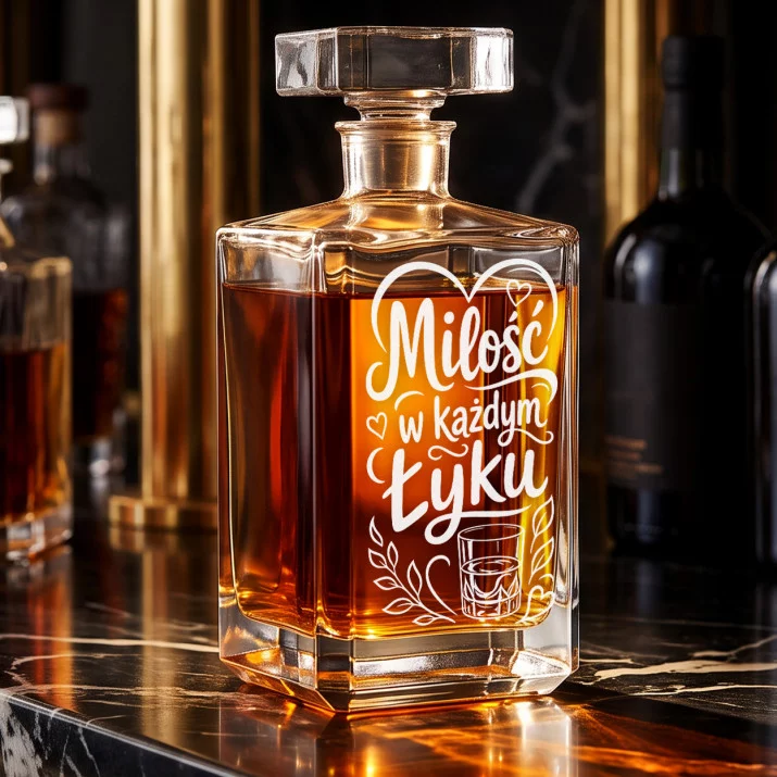 Karafka Do Whisky z Grawerem Na Rocznicę Prezent Na Walentynki: Miłość W Każdym Łyku