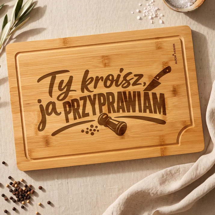 Deska Do Krojenia Dla Pary Prezent Dla Pary: Kuchenny Duet