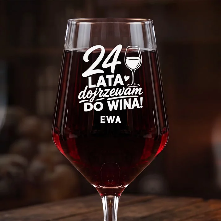 Mega Kieliszek Do Wina z Grawerem Dla 24 Latki Prezent Na 20 Urodziny Dla Kobiety: 24 Lata Do Wina Mega Kieliszek Do Wina z Grawerem Dla 24 Latki Prezent Na 20 Urodziny Dla Kobiety: 24 Lata Do Wina