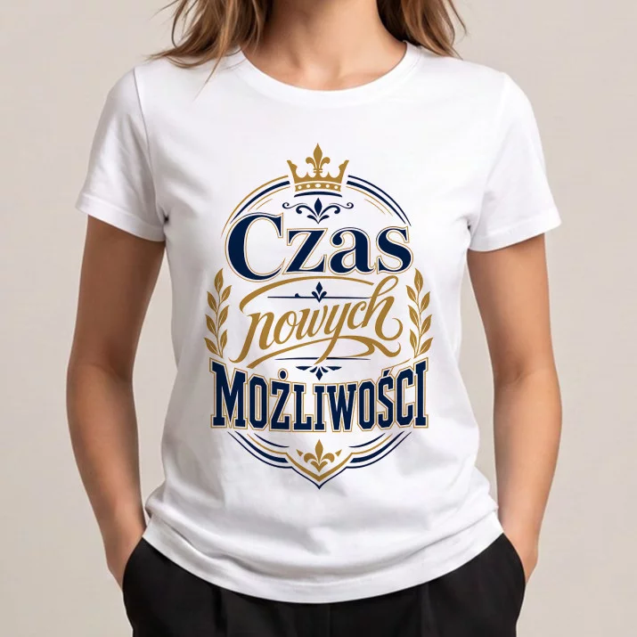 Koszulka Damska Biała Na Odejście Z Pracy Prezent Dla Kobiety: Nowy Rozdział