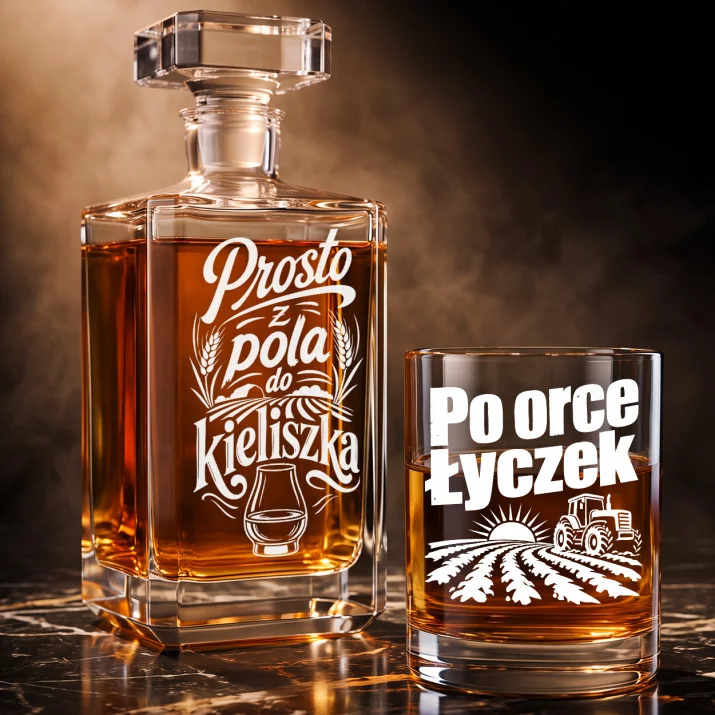 Zestaw Do Whisky Dla Rolnika Prezent Dla Mężczyzny: Wiejski Toast Zestaw Do Whisky Dla Rolnika Prezent Dla Mężczyzny: Wiejski Toast
