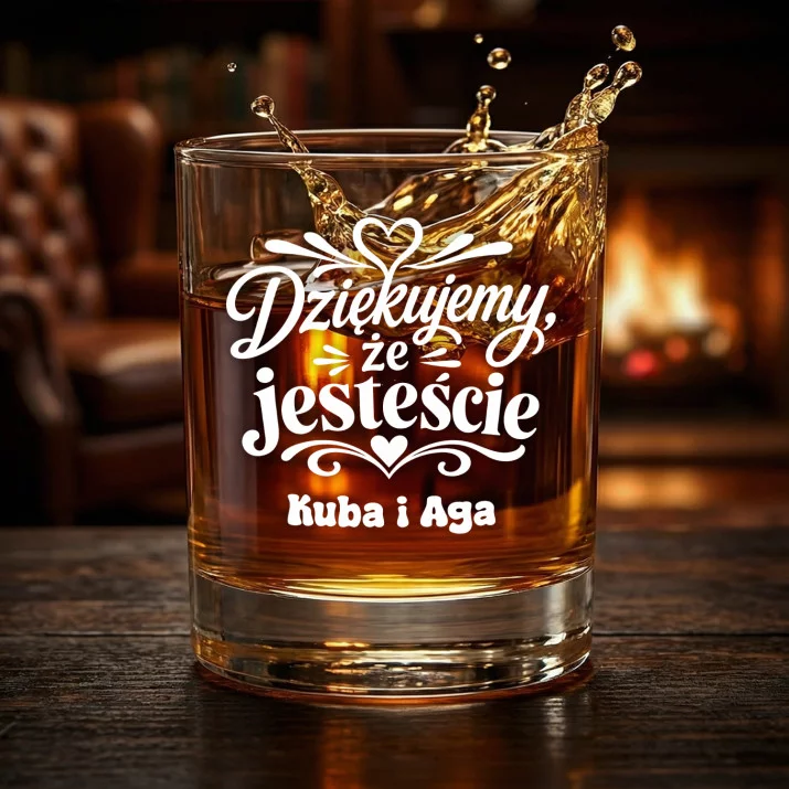 Szklanki Do Whisky z Grawerem Dla Rodziców Prezent Dla Pary: Dziękujemy, Że Jesteście Szklanki Do Whisky z Grawerem Dla Rodziców Prezent Dla Pary: Dziękujemy, Że Jesteście