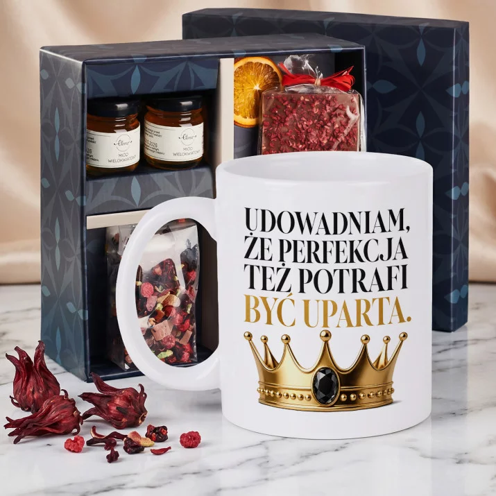 Zestaw Prezenowy Z Kubkiem Na Rocznicę Na Walentynki: Uparta Perfekcja