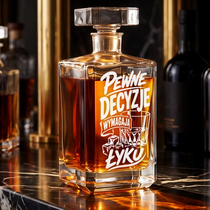 Karafka Do Whisky z Grawerem Na Nowy Rok Prezent: Humor Przed Decyzją Karafka Do Whisky z Grawerem Na Nowy Rok Prezent: Humor Przed Decyzją