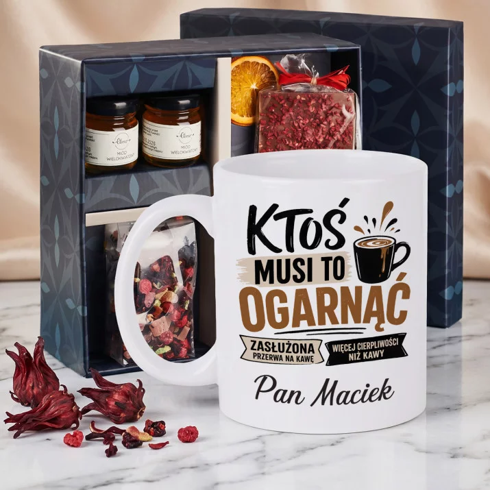Zestaw Prezenowy z Kubkiem Dla Nauczyciela Przedszkola Dla Mężczyzny: Ktoś Musi To Ogarnąć