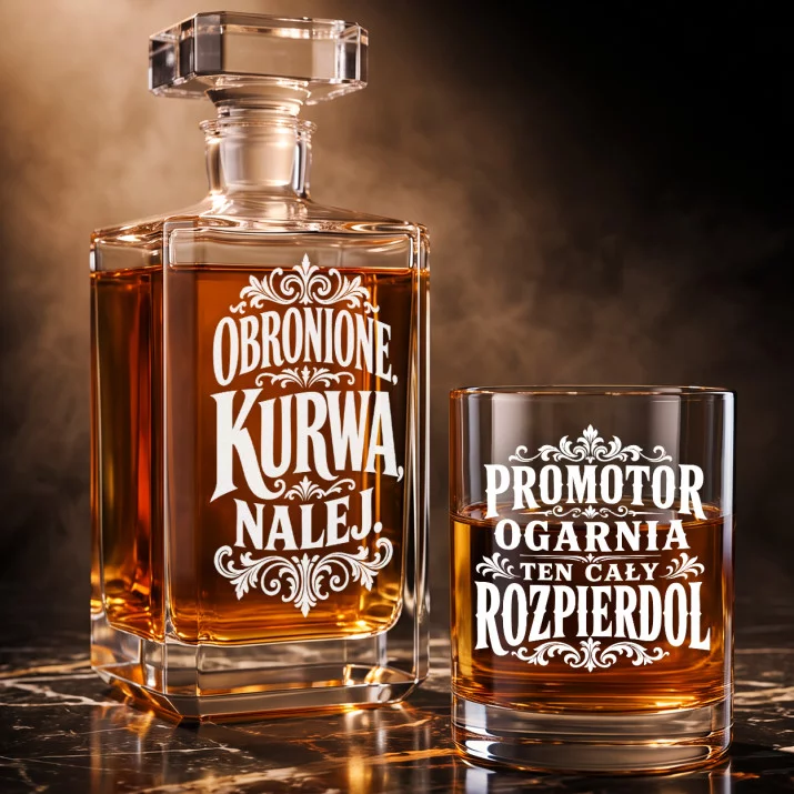 Zestaw Do Whisky Dla Promotora Prezent Dla Mężczyzny: Obronione. Kurwa, Nalej. Zestaw Do Whisky Dla Promotora Prezent Dla Mężczyzny: Obronione. Kurwa, Nalej.
