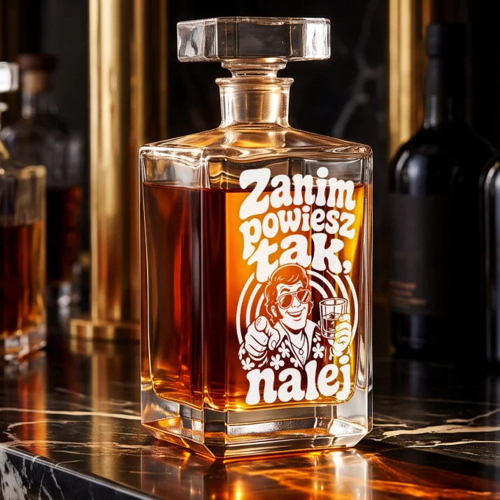 Karafka Do Whisky z Grawerem Na Kawalerski Prezent: Zanim Powiesz Tak, Nalej