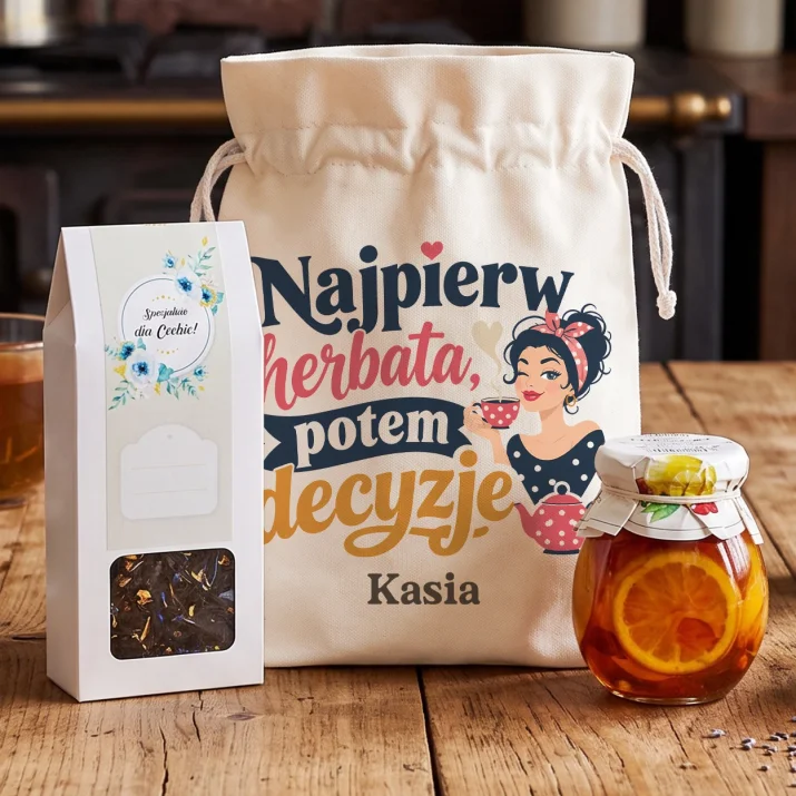 Zestaw Herbaciany Na Dzień Kobiet Prezent Dla Kobiety Kobiety: Najpierw Herbata, Potem