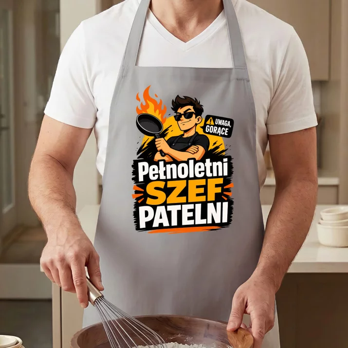 Fartuch Na 18 Prezent Dla Mężczyzny: Pełnoletni Szef Patelni