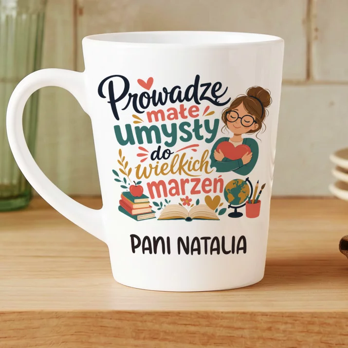 Kubek Personalizowany Dla Nauczycielki Prezent Na Dzień Nauczyciela Dla Kobiety: Prowadzę Małe Umysły Do Kubek Personalizowany Dla Nauczycielki Prezent Na Dzień Nauczyciela Dla Kobiety: Prowadzę Małe Umysły Do