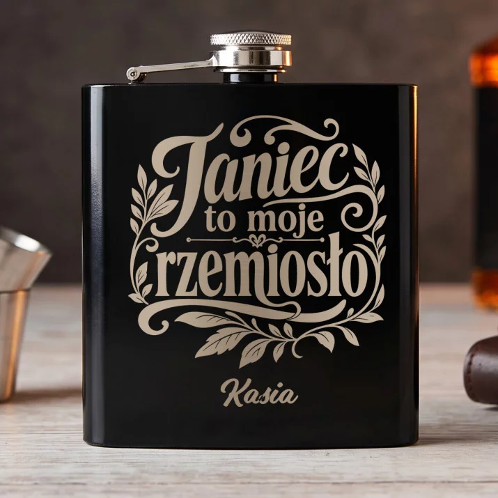Piersiówka z Grawerem Dla Tancerki Prezent Dla Kobiety: Taniec To Moje Rzemiosło Piersiówka z Grawerem Dla Tancerki Prezent Dla Kobiety: Taniec To Moje Rzemiosło