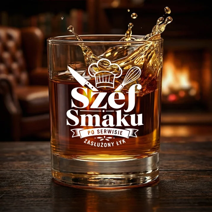 Szklanka Do Whisky Dla Kucharza Prezent Dla Mężczyzny: Szef Smaku Szklanka Do Whisky Dla Kucharza Prezent Dla Mężczyzny: Szef Smaku