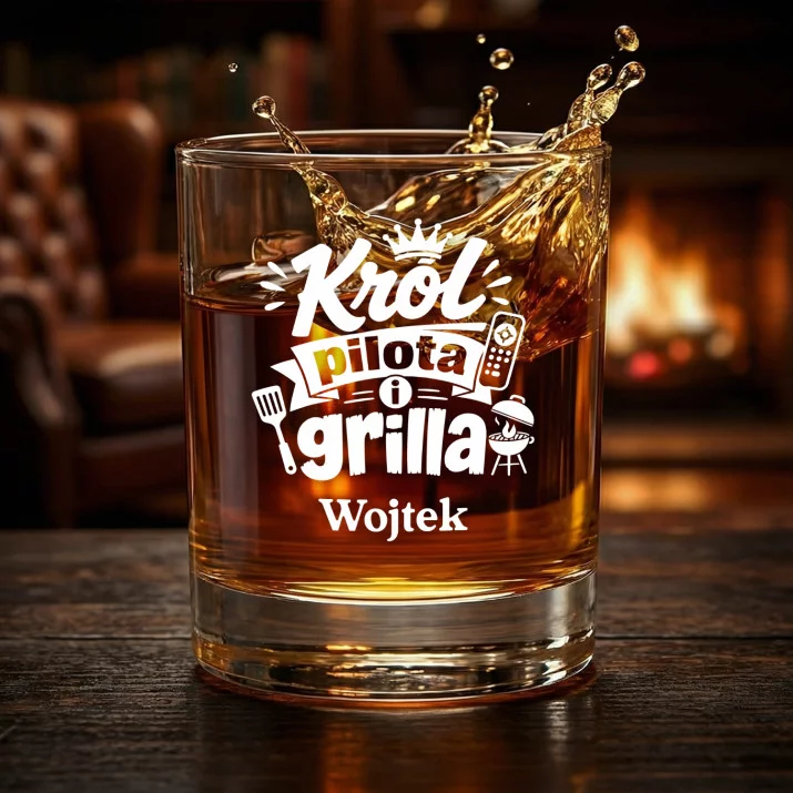 Szklanki Do Whisky z Grawerem Dla Taty Prezent Na Dzień Ojca Dla Mężczyzny: Król Pilota I Grilla Szklanki Do Whisky z Grawerem Dla Taty Prezent Na Dzień Ojca Dla Mężczyzny: Król Pilota I Grilla
