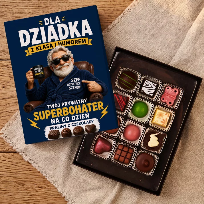 Czekoladki Na Dzień Dziadka Prezent Dla Dziadka Mężczyzny: Dziadek Superbohater Praliny Czekoladki Na Dzień Dziadka Prezent Dla Dziadka Mężczyzny: Dziadek Superbohater Praliny