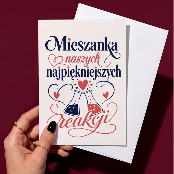 Kartka z Życzeniami Dla Chemika Dla Mężczyzny: Romantyczna Chemia