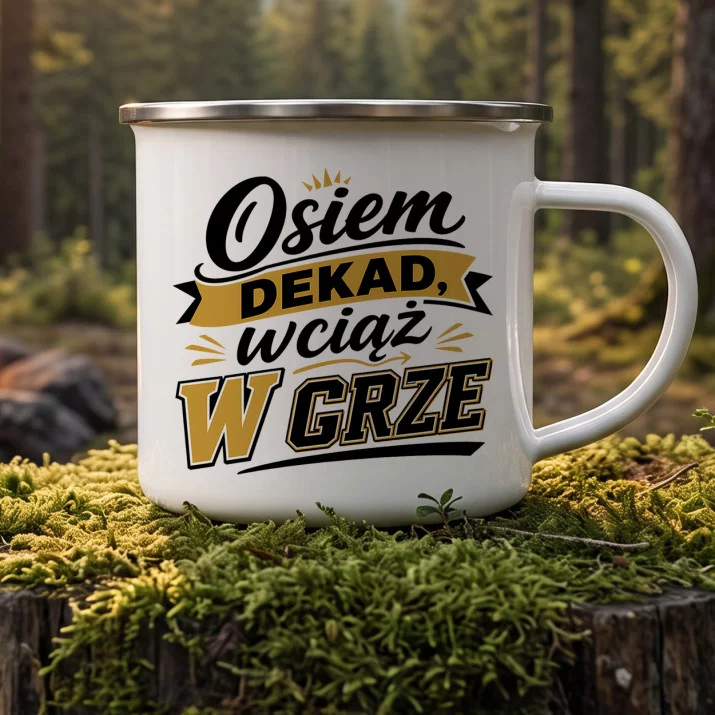Kubek Emaliowany Na 80 Urodziny Prezent Dla 80 Latka Mężczyzny: Dżentelmen W Formie Kubek Emaliowany Na 80 Urodziny Prezent Dla 80 Latka Mężczyzny: Dżentelmen W Formie