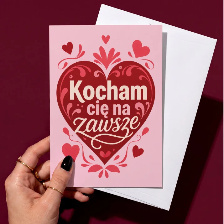 Kartka z Życzeniami Na Walentynki Na Rocznicę Dla Kobiety: Romantyczna Elegancja Kartka z Życzeniami Na Walentynki Na Rocznicę Dla Kobiety: Romantyczna Elegancja