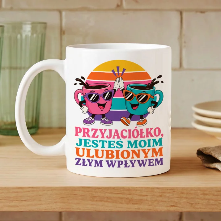 Kubek Z Nadrukiem Dla Przyjaciółki Prezent Dla Kobiety: Przyjaciółka Terapia Kubek Z Nadrukiem Dla Przyjaciółki Prezent Dla Kobiety: Przyjaciółka Terapia