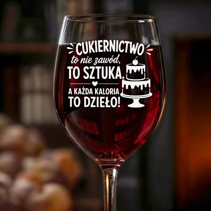 Kieliszek Do Wina Dla Cukiernika Prezent Dla Mężczyzny: Cukiernictwo To Sztuka