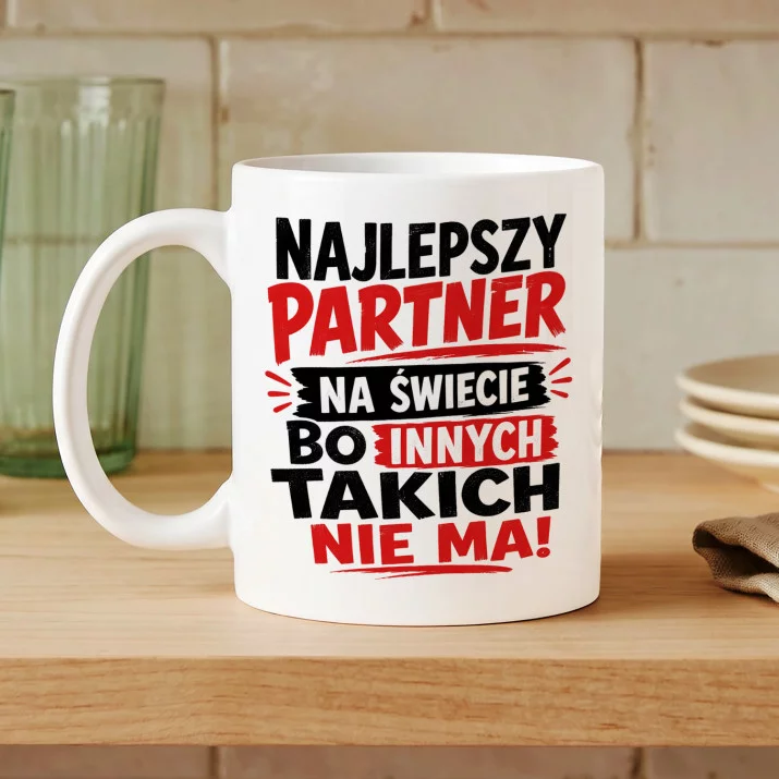 Kubek Z Nadrukiem Dla Partnera Prezent Na Walentynki Dla Mężczyzny: Najlepszy Partner Na Świecie Kubek Z Nadrukiem Dla Partnera Prezent Na Walentynki Dla Mężczyzny: Najlepszy Partner Na Świecie