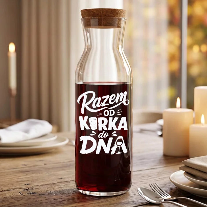 Karafka Do Wina Dla Pary Prezent Dla Pary: Toast Dla Dwojga