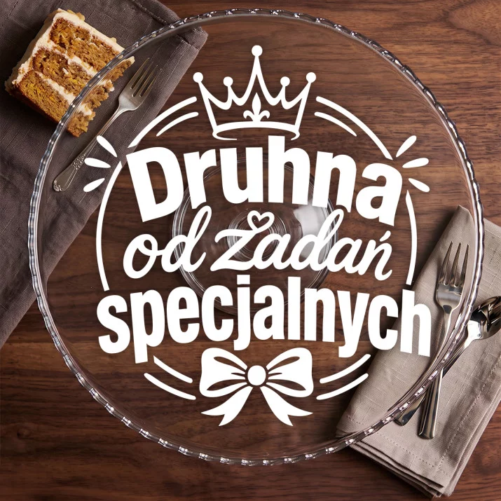 Patera Na Ciasto Dla Druhny Prezent Dla Kobiety: Zadaniowa Druhna