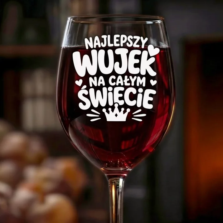 Kieliszek Do Wina Dla Wujka Prezent Dla Mężczyzny: Najlepszy Wujek Kieliszek Do Wina Dla Wujka Prezent Dla Mężczyzny: Najlepszy Wujek