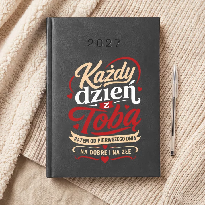Kalendarz Książkowy A5 2027 Na Rocznice Zwiazku Prezent Na Walentynki Dla Mężczyzny: Codzienna Bliskość