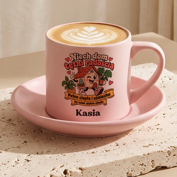 Filiżanka Personalizowana Na Parapetówkę Prezent Dla Kobiety: Niech Dom Tętni Radością