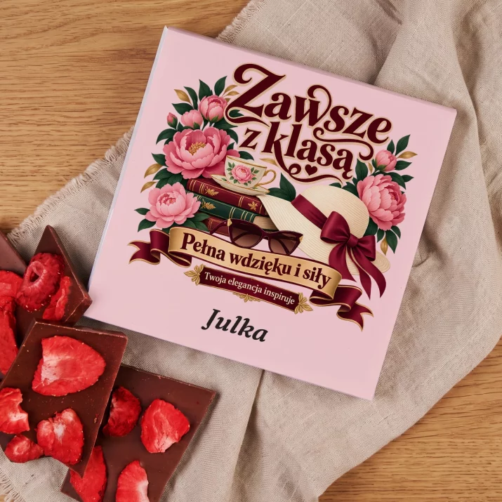 Czekolada z Truskawkami Dla Starszej Kobiety Prezent Dla Kobiety: Zawsze Z Klasą