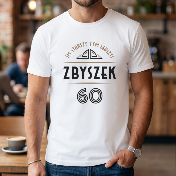 Im starszy tym lepszy - Koszulka męska z nadrukiem