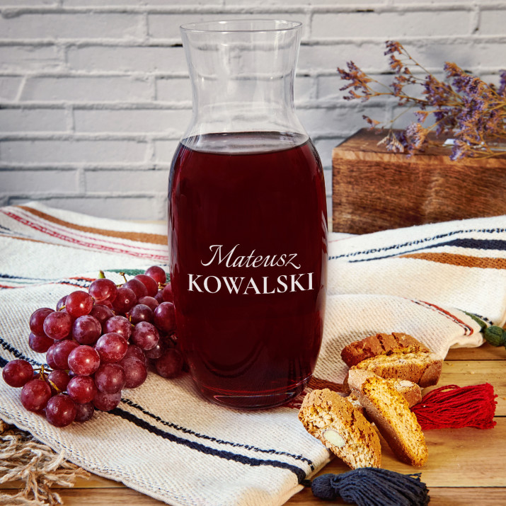 Imię i nazwisko - Grawerowana karafka