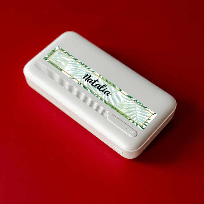 imię kwiaty - Powerbank z nadrukiem 20000 mAh