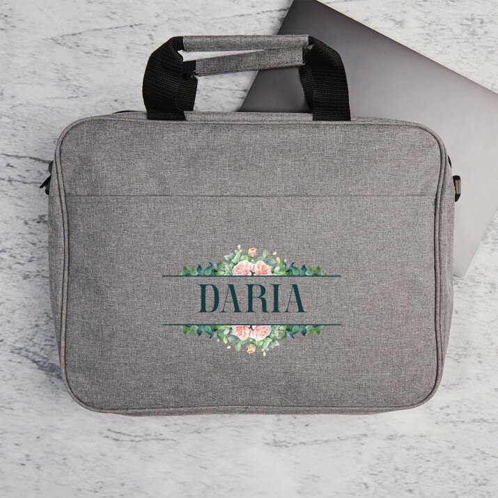 Imię kwiaty - Torba na laptopa