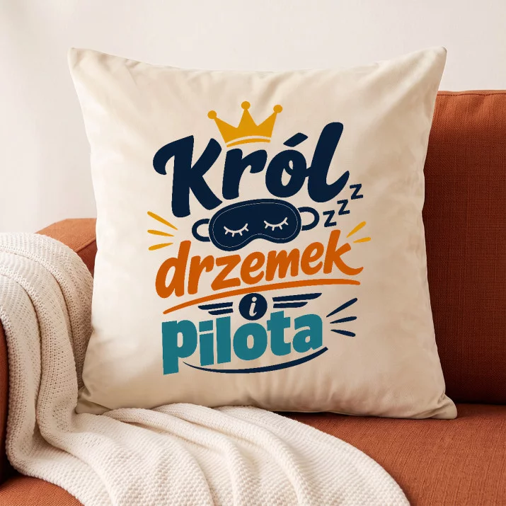 Poduszka Dekoracyjna Na Mikołaja Prezent Dla Mężczyzny: Typograficzny Król Kanapy Poduszka Dekoracyjna Na Mikołaja Prezent Dla Mężczyzny: Typograficzny Król Kanapy