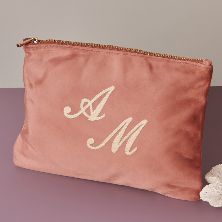Inicjały - Kosmetyczka welurowa