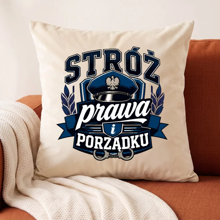 Poduszka Dekoracyjna Dla Policjanta Prezent Dla Mężczyzny: Policyjny Honor Poduszka Dekoracyjna Dla Policjanta Prezent Dla Mężczyzny: Policyjny Honor