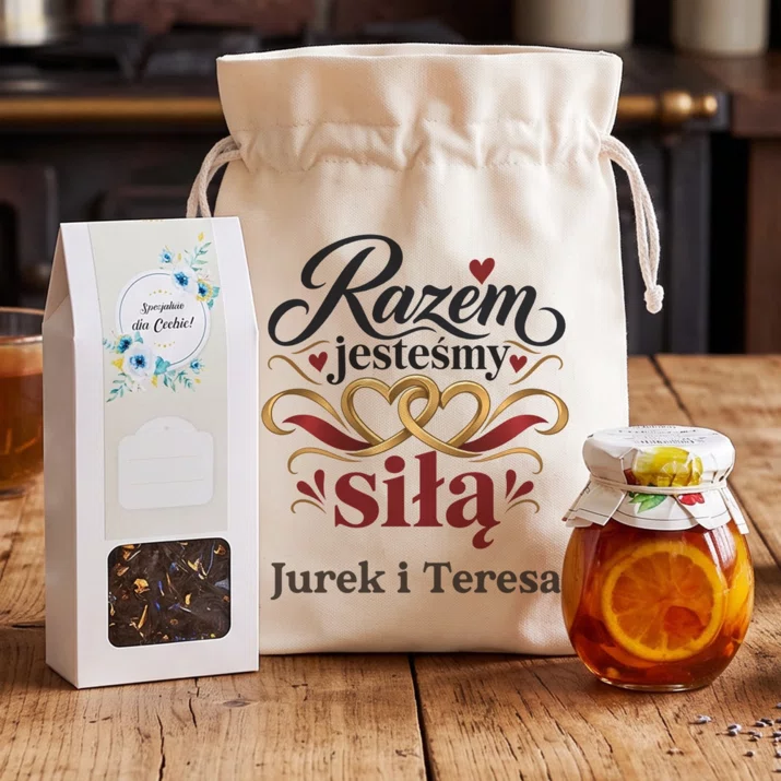Zestaw Prezentowy z Herbatą Na Rocznicę Prezent Na Walentynki Dla Pary: Razem Jesteśmy Siłą Zestaw Prezentowy z Herbatą Na Rocznicę Prezent Na Walentynki Dla Pary: Razem Jesteśmy Siłą