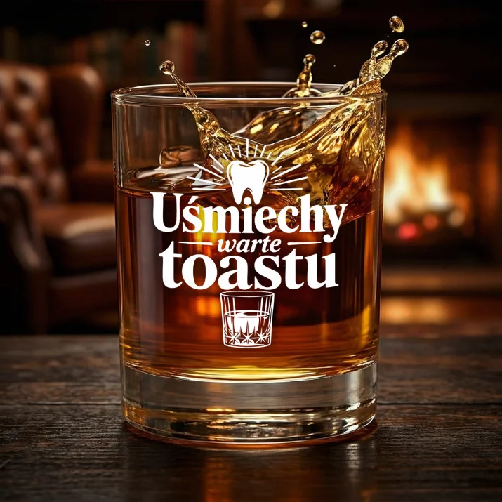 Szklanka Do Whisky Dla Stomatologa Prezent Dla Mężczyzny: Uśmiechy Warte Toastu Szklanka Do Whisky Dla Stomatologa Prezent Dla Mężczyzny: Uśmiechy Warte Toastu