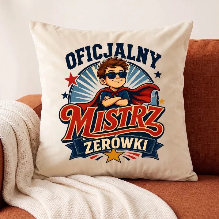 Poduszka Dekoracyjna Na Zakończenie Zerówki Prezent Dla Mężczyzny: Zerówkowy Tytuł Poduszka Dekoracyjna Na Zakończenie Zerówki Prezent Dla Mężczyzny: Zerówkowy Tytuł